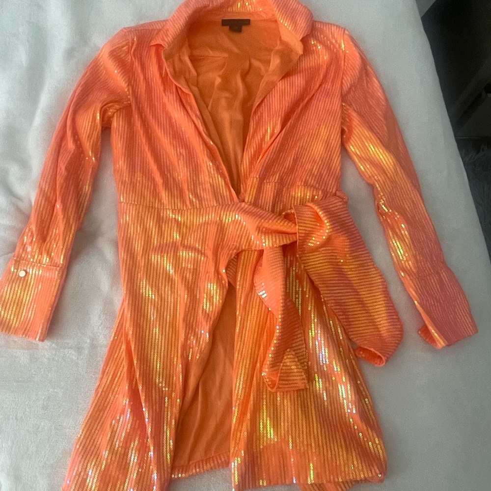 House of Harlow 1960 Sequin Peach Jacket